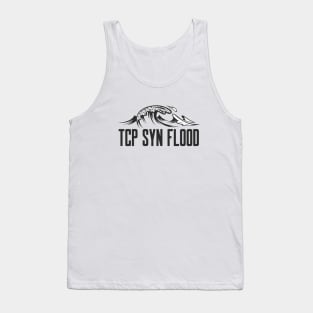 Cybersecurity TCP SYN Flood Attack Wave Tank Top